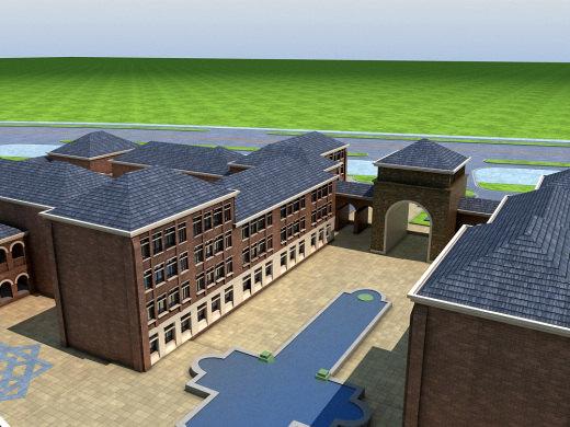徐州国际学校公建学校 欧式 CCI（含文本效果图 CAD SU）缩略图